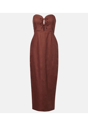 Posse Sabine linen midi dress