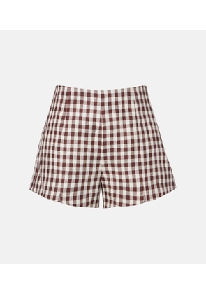 Posse Sadie gingham linen shorts