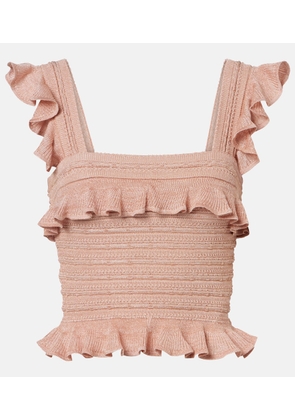 Zimmermann Rebellion ruffled lame top