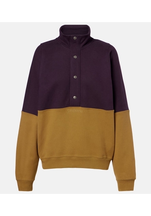 Saint Laurent Colorblocked cotton fleece sweatshirt