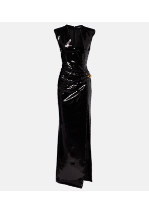 Balmain Chain-detail sequined gown