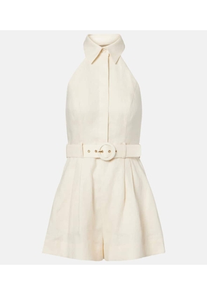 Zimmermann Awaken halterneck linen romper