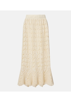 Zimmermann Crochet cotton midi skirt