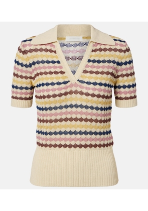 Zimmermann Awaken cotton-blend polo sweater