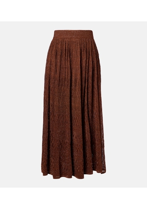 Zimmermann Awaken lame lace midi skirt