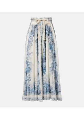 Zimmermann Wanderlust cotton maxi skirt