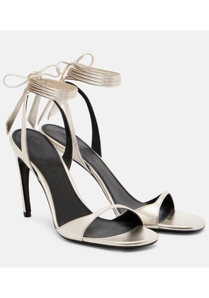 The Attico Ora 95 metallic leather slingback sandals