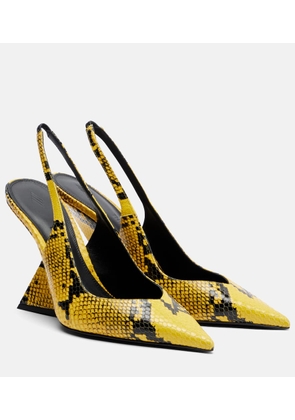 The Attico Cheope 105 embossed leather wedges