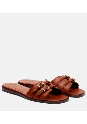 Zimmermann Goldie leather slides