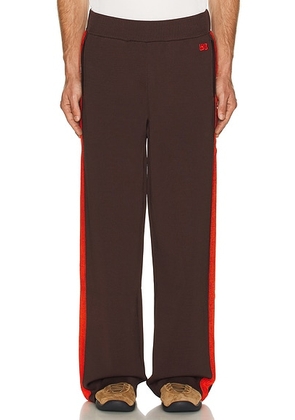 Wales Bonner Tide Track Pant in Brown - Brown. Size L (also in M, S, XL/1X).