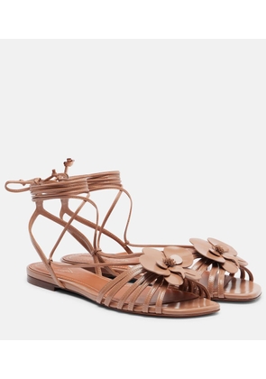 Zimmermann Orchid floral-applique leather sandals