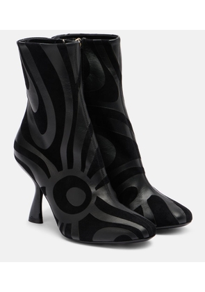Pucci Marmo suede and leather ankle boots