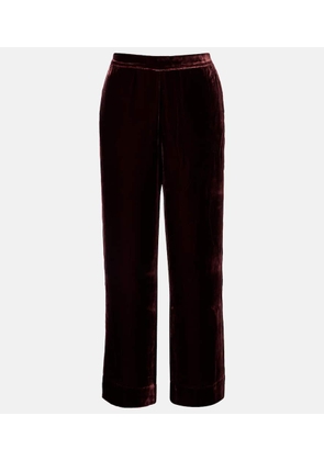 Asceno London velvet pajama pants