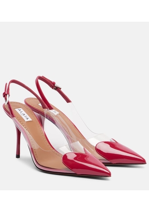 Alaia Le Cour 90 patent leather slingback pumps