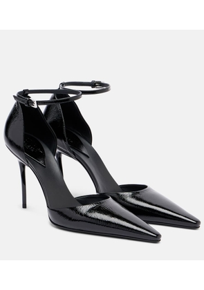 Alaia D'Orsay 90 patent leather pumps