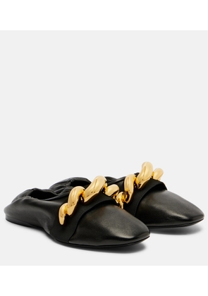 Alaia Jewel embellished leather ballet flats