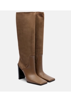 Alaia 55 leather knee-high boots