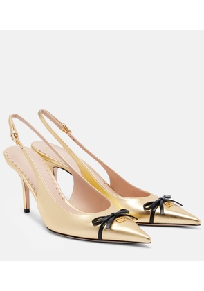 Valentino Garavani Bepointy 80 leather slingback pumps