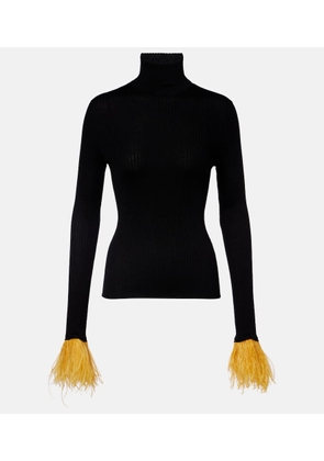 La DoubleJ High Kick cashmere and silk turtleneck sweater