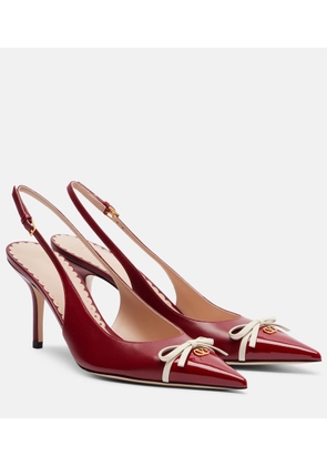 Valentino Garavani Bepointy 80 patent leather slingback pumps