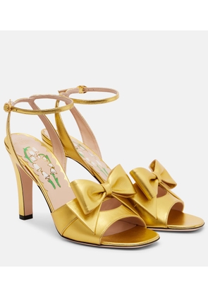 Valentino Garavani Bowow 95 metallic leather sandals
