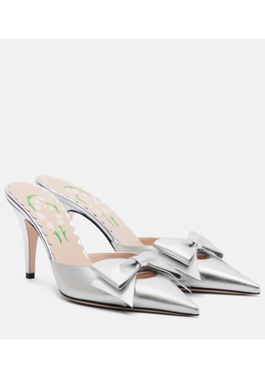 Valentino Garavani Metallic leather mules