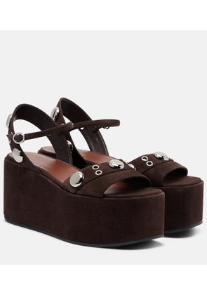 Valentino Garavani Embellished suede sandals