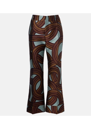 La DoubleJ Hendrix printed cropped straight pants