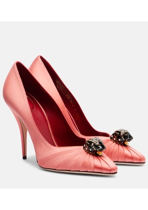 Valentino Garavani Pas De Chat 105 embellished satin pumps