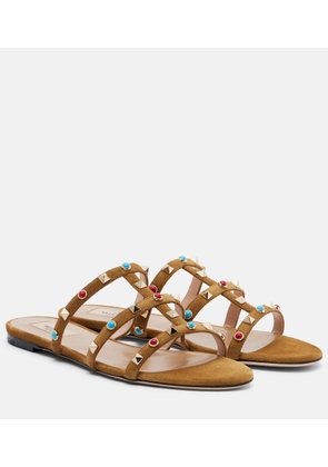 Valentino Garavani Embellished suede sandals