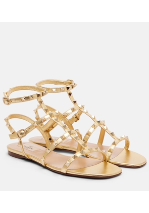 Valentino Garavani Rockstud metallic leather sandals