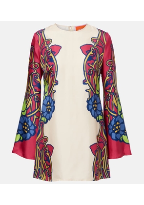 La DoubleJ Lemuria Placee silk satin minidress