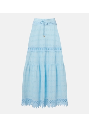 Melissa Odabash Alessia broderie anglaise cotton maxi skirt
