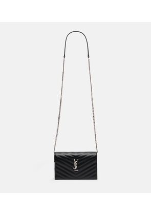Saint Laurent Cassandre Envelope Small leather wallet on chain