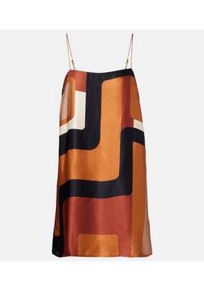 Faithfull Phylis printed satin minidress