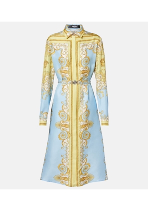 Versace Barocco silk twill midi dress