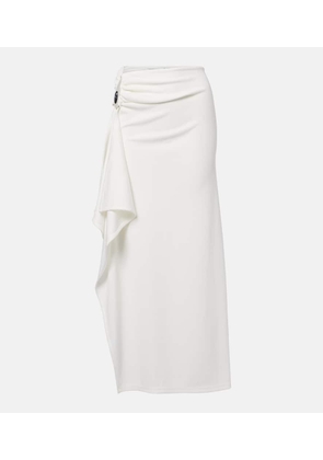 Christopher Esber Ribbed-knit draped maxi skirt