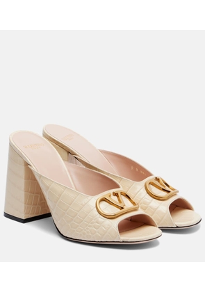Valentino Garavani VLogo croc-effect leather mules