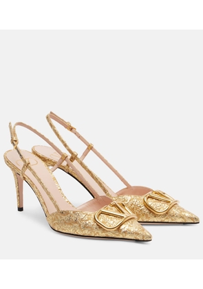 Valentino Garavani VLogo 80 jacquard slingback pumps