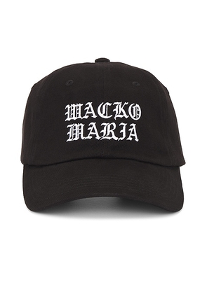 WACKO MARIA 6 Panel Cap in Black - Black. Size all.