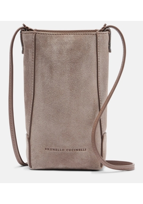 Brunello Cucinelli Monili suede shoulder bag