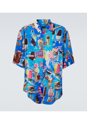 Balenciaga Printed satin shirt