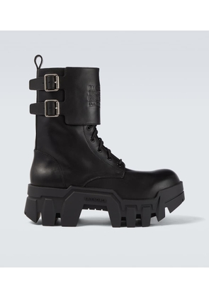 Balenciaga Bulldozer debossed leather combat boots