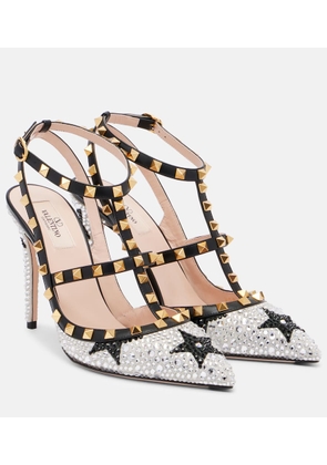 Valentino Garavani Rockstud 100 embellished leather pumps