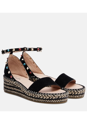 Valentino Garavani Rockstud suede espadrille sandals