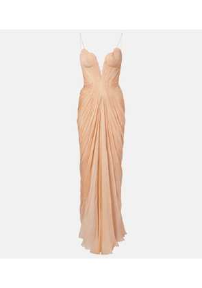 Maria Lucia Hohan Cecilia draped silk gown