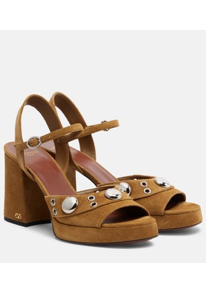 Valentino Garavani Studded suede platform sandals