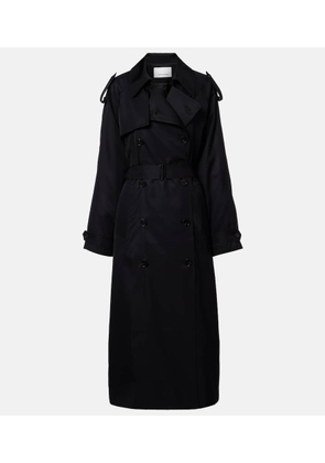 The Frankie Shop Veyron double-breasted twill trench coat