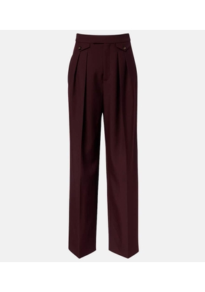 Chloe High-rise virgin wool wide-leg pants