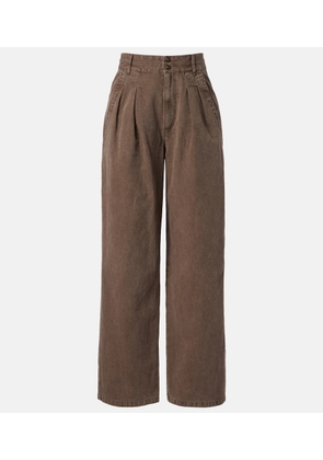 Marant Etoile Nadine cotton and linen wide-leg pants